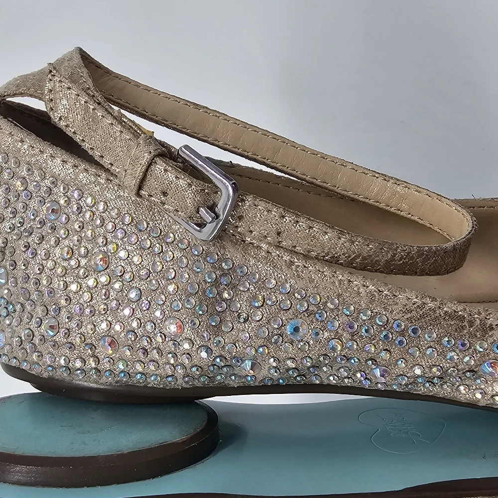 Betsey Johnso SB Joy Bling Weddin Prom Ballet Flats 6.5 - Picture 8 of 14